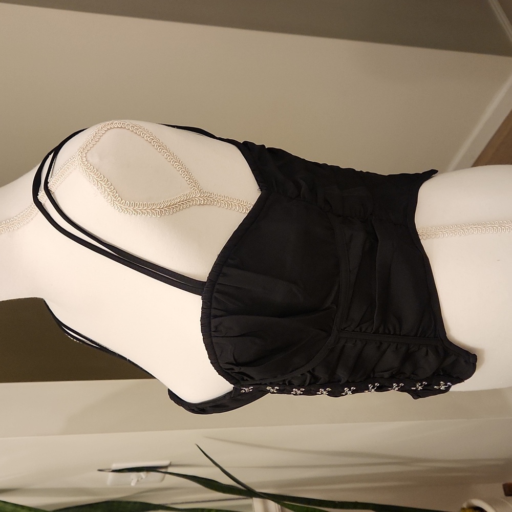 White Fox Stuck In My Ways Bustier Corset Goth Black Size L - Picture 4 of 16